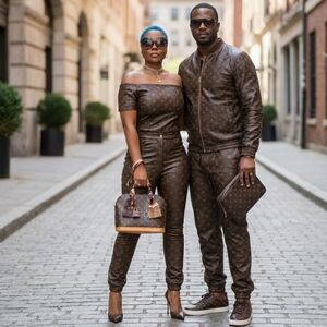 Louis Vuitton Brown Monogram Pouch UNISEX COA